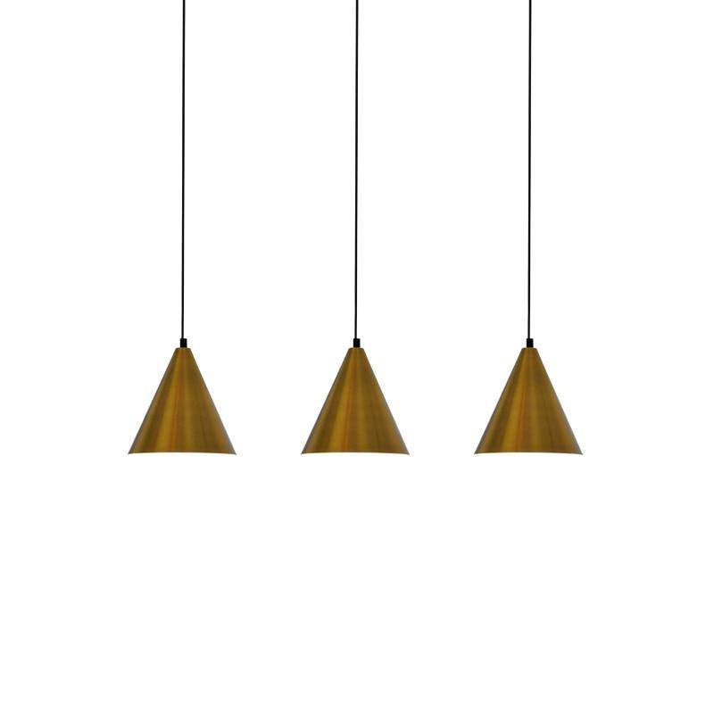 Suspension design doré en forme de cône Luxe - vue 5 sur 6