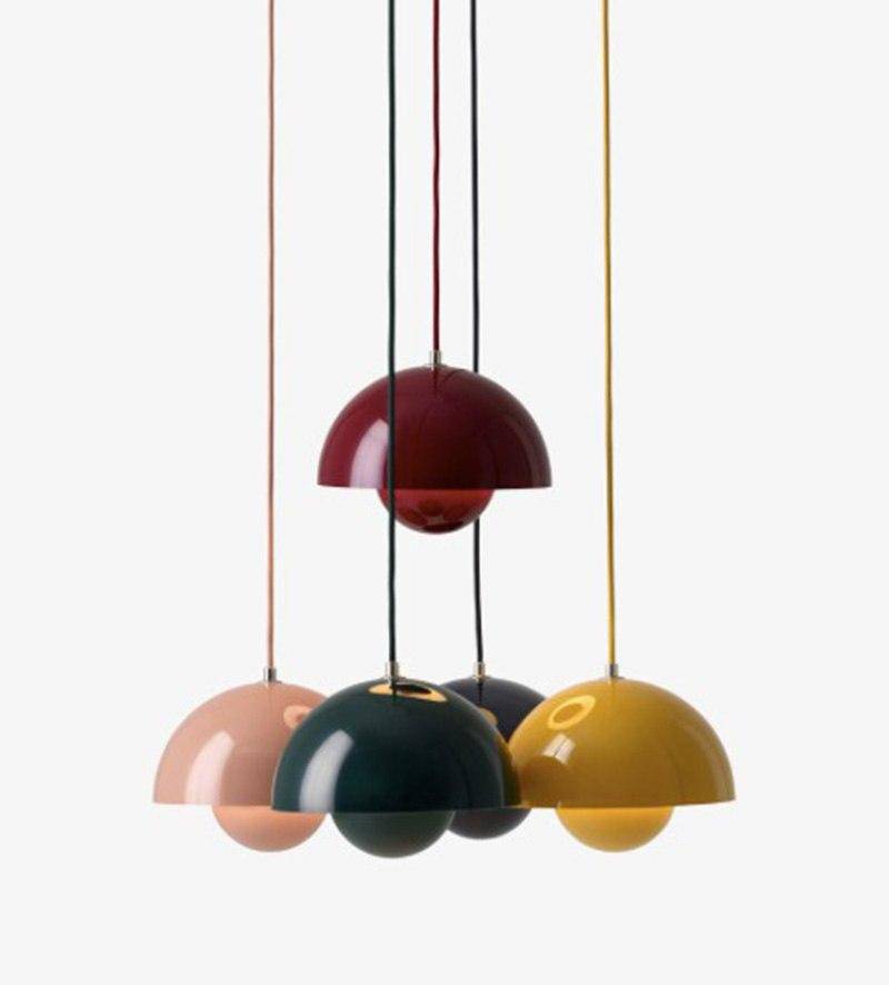 Suspension design à LED fleur de couleur Clizia - vue 3 sur 11