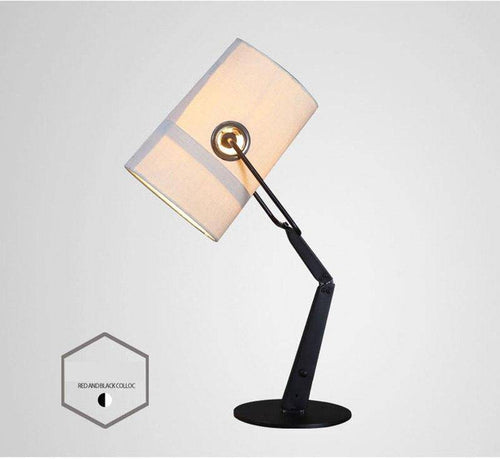 Lampe de bureau design ajustable et abat-jour en tissu Italy