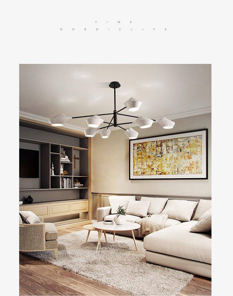 Lustre design branches et lampes Creative - vue 16 sur 26