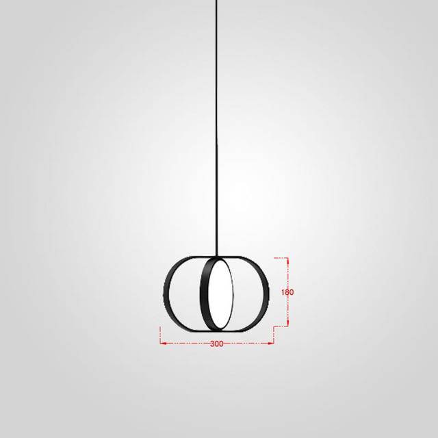 Suspension design lampe ronde ajustable encerclée Line - vue 9 sur 12
