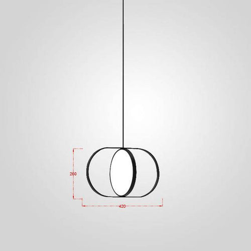 Suspension design lampe ronde ajustable encerclée Line - vue 8 sur 12
