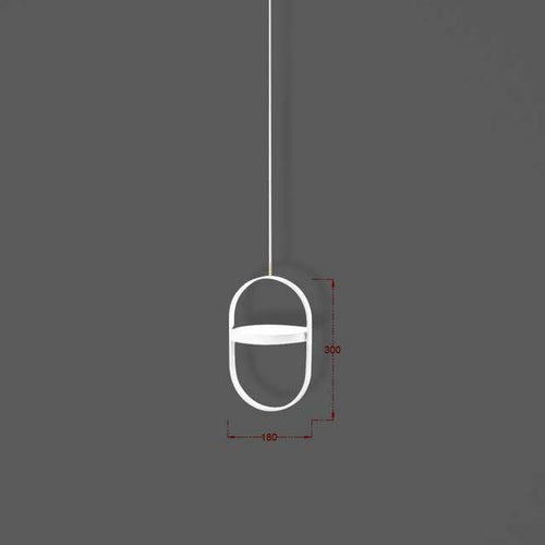 Suspension design lampe ronde ajustable encerclée Line - vue 11 sur 12