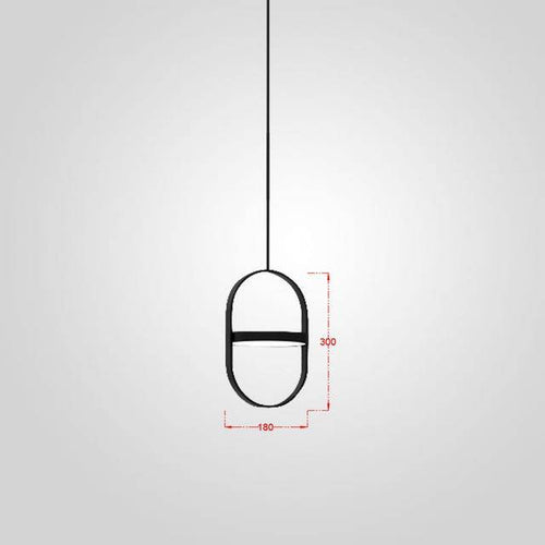 Suspension design lampe ronde ajustable encerclée Line - vue 6 sur 12