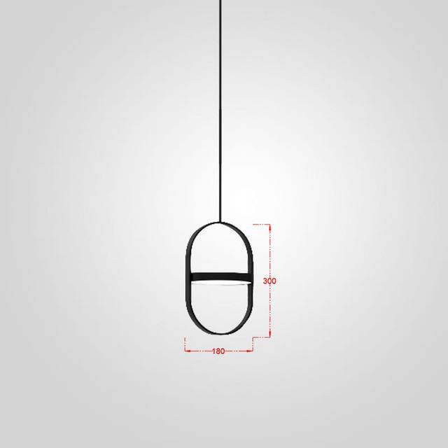 Suspension design lampe ronde ajustable encerclée Line - vue 5 sur 12