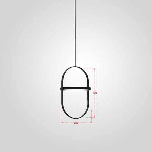 Suspension design lampe ronde ajustable encerclée Line - vue 13 sur 12