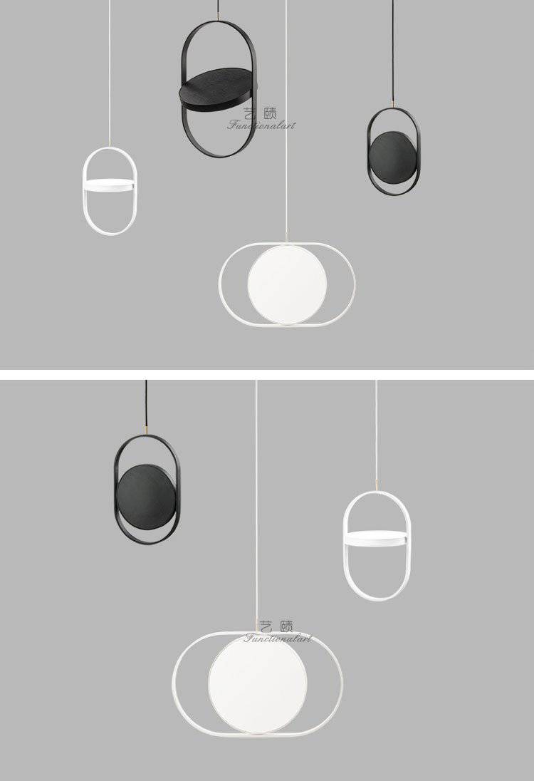 Suspension design lampe ronde ajustable encerclée Line - vue 3 sur 12