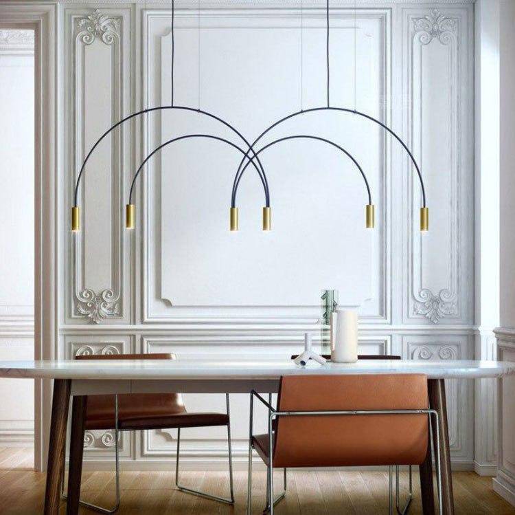 Lustre design branches fines en forme de U - vue 2 sur 6