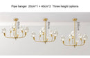 Lustre design doré et verre fumé Modern