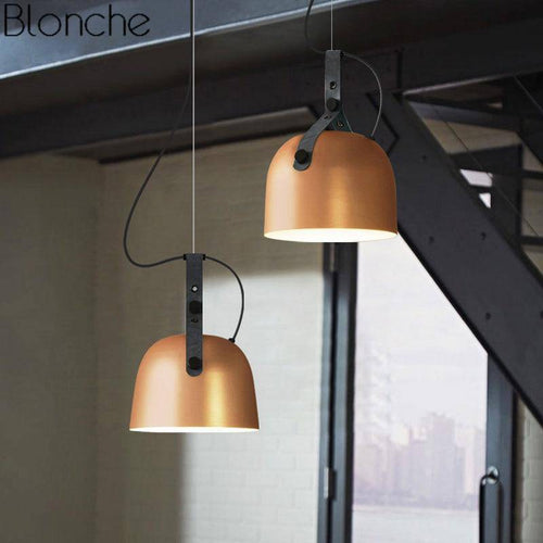 Suspension LED en métal style industriel Belt - vue 3 sur 11