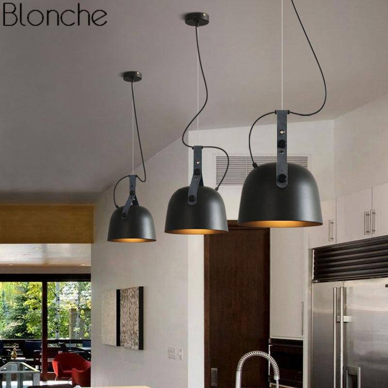 Suspension LED en métal style industriel Belt - vue 4 sur 11