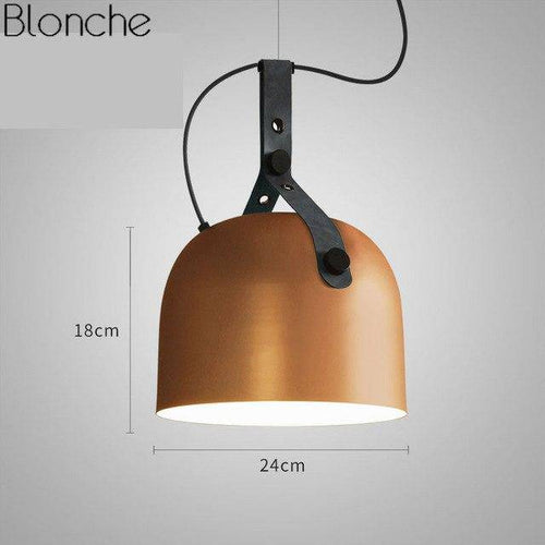 Suspension LED en métal style industriel Belt - vue 10 sur 11