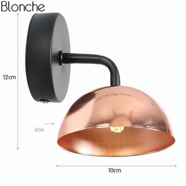 Applique LED avec abat-jour en metal