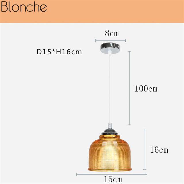 Suspension LED en verre design avec intérieur coloré - vue 3 sur 11