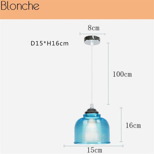 Suspension LED en verre design avec intérieur coloré - vue 11 sur 11