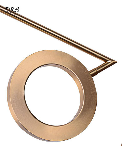Suspension design doré à LED avec lampe ronde - vue 8 sur 9