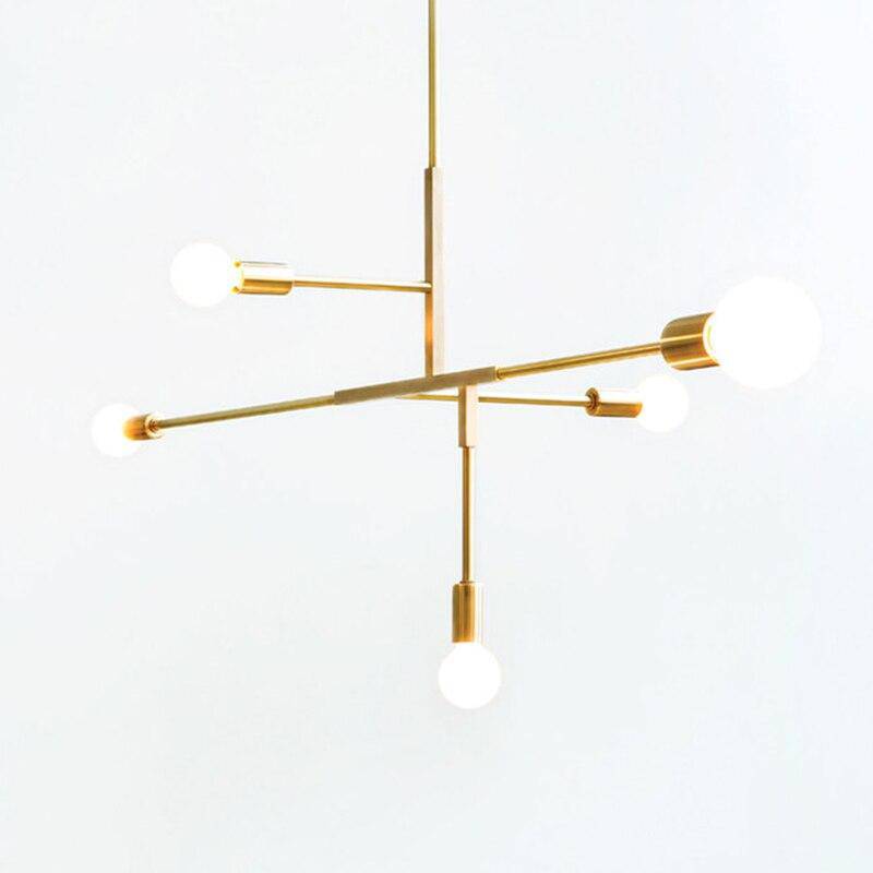 Lustre design bras doré Creative - vue 4 sur 4