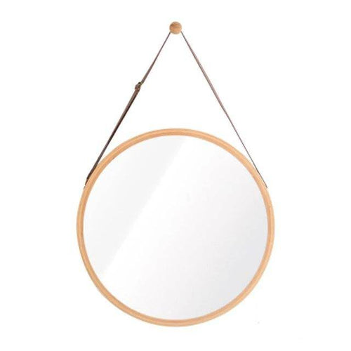 Miroir mural rond suspendu avec cadre Hotel