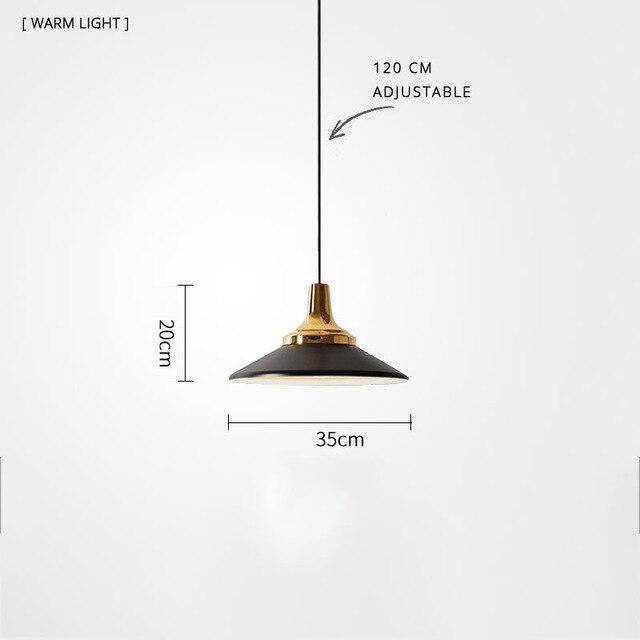 Suspension LED moderne en métal et base métalique