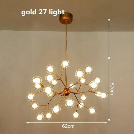 Lustre LED design arbre à branche et boules en verre - vue 24 sur 27