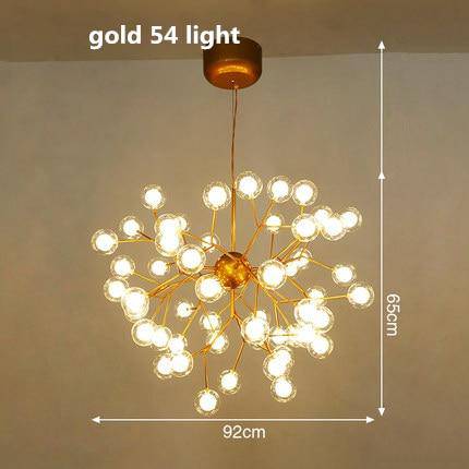 Lustre LED design arbre à branche et boules en verre - vue 18 sur 27