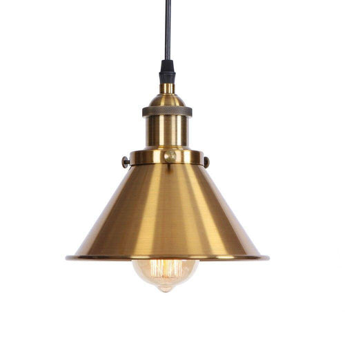 Suspension design à LED avec abat-jour en métal coloré Loft Industriel - vue 4 sur 14