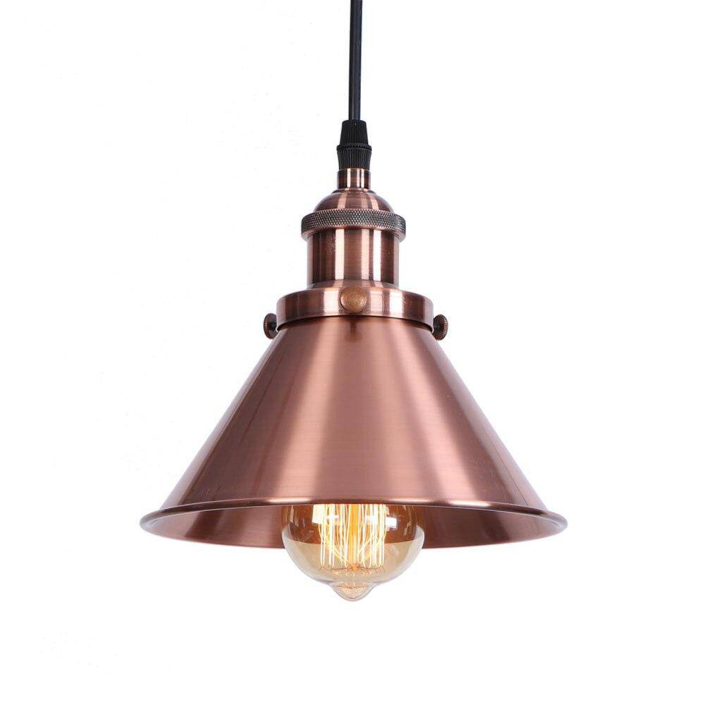 Suspension design à LED avec abat-jour en métal coloré Loft Industriel - vue 8 sur 14