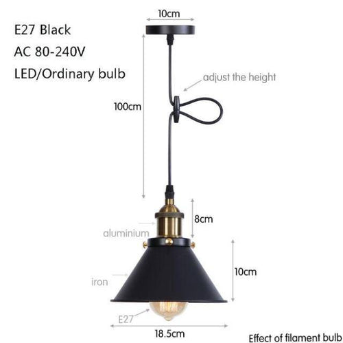 Suspension design à LED avec abat-jour en métal coloré Loft Industriel - vue 15 sur 14