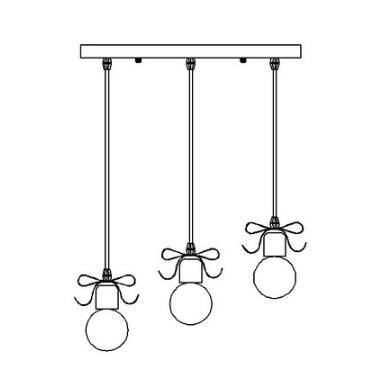 Suspension design en métal avec noeud - vue 11 sur 12