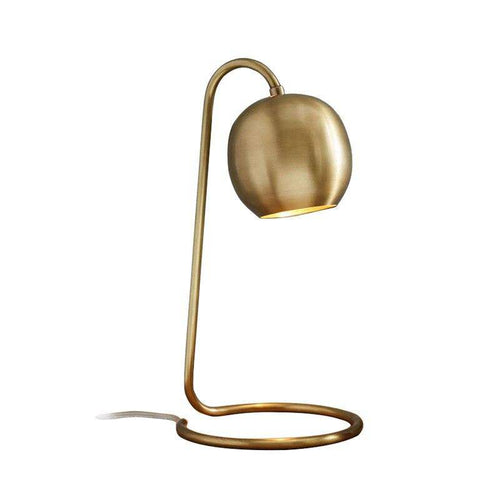 Lampe à poser design à LED dorée avec abat-jour métal Loft
