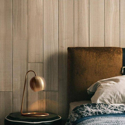 Lampe à poser design à LED dorée avec abat-jour métal Loft