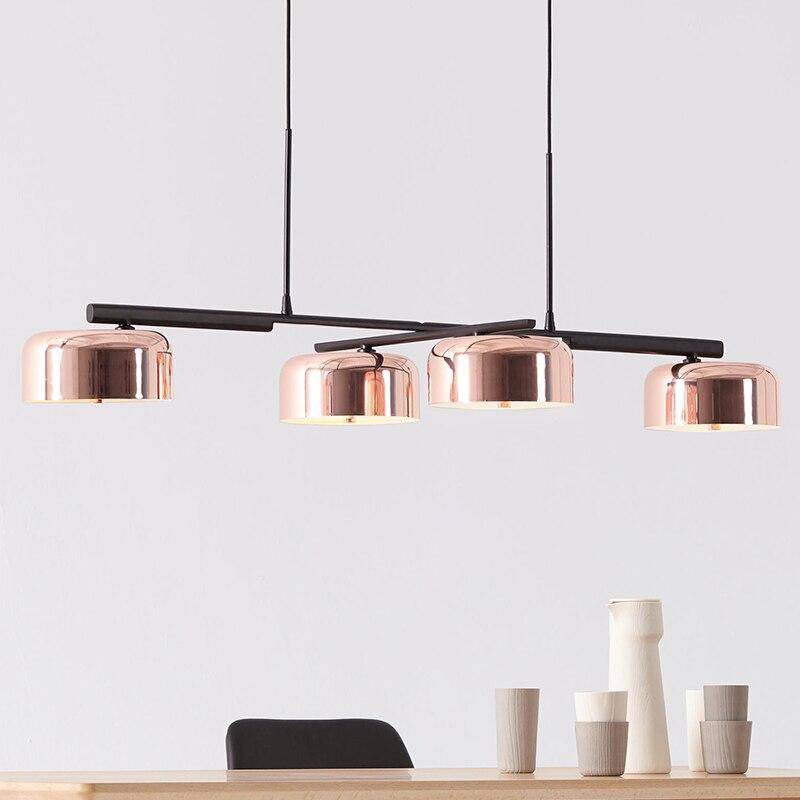 Lustre moderne avec abat-jour chromé - vue 5 sur 10