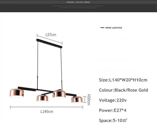 Lustre moderne avec abat-jour chromé - vue 10 sur 10