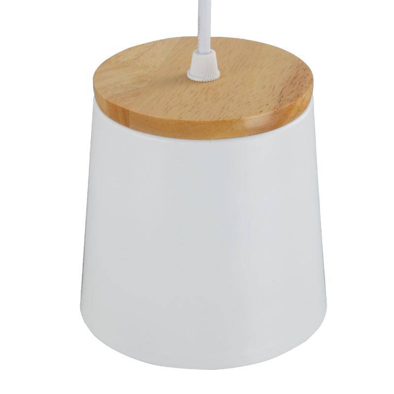 Suspension design bois et métal blanc Aisilan