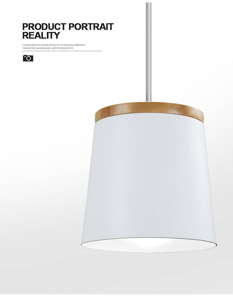 Suspension design bois et métal blanc Aisilan