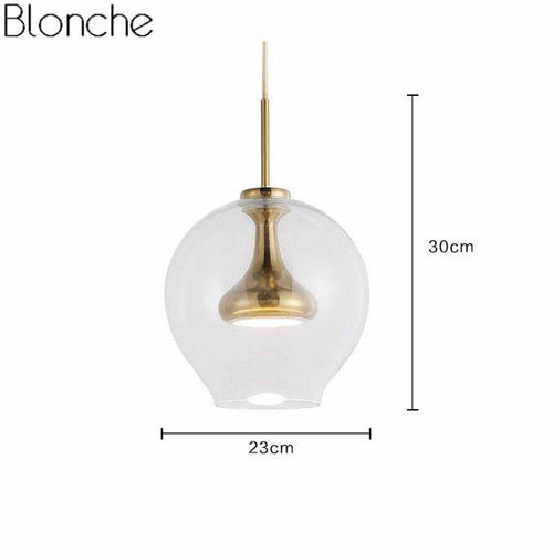 Suspension design en verre arrondi à LED Glass - vue 8 sur 9