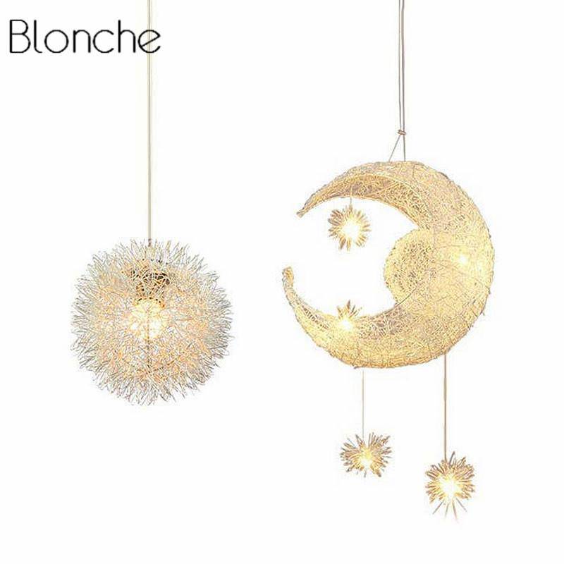 Suspension LED étoile et lune Moon - vue 3 sur 6