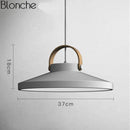 Suspension design LED en bois et métal Moderna