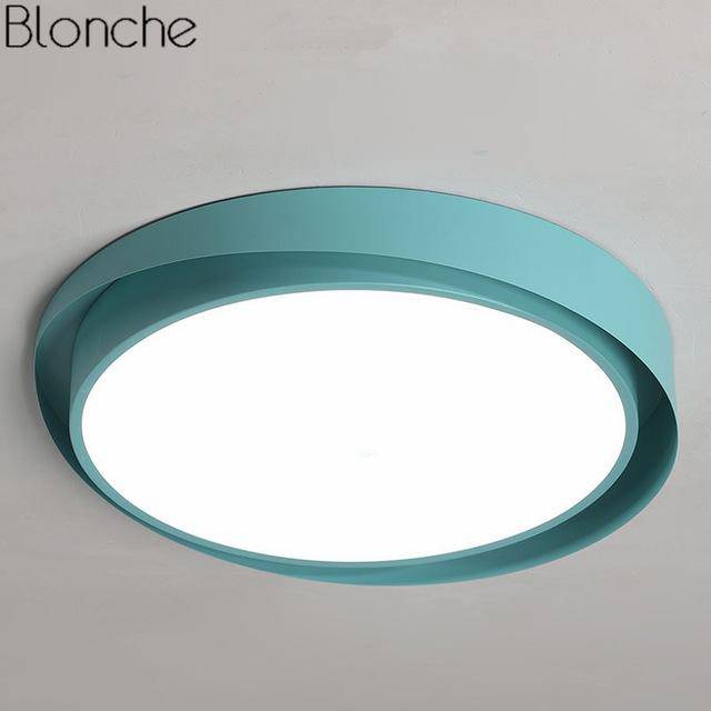 Plafonnier design LED arrondi de couleur Art