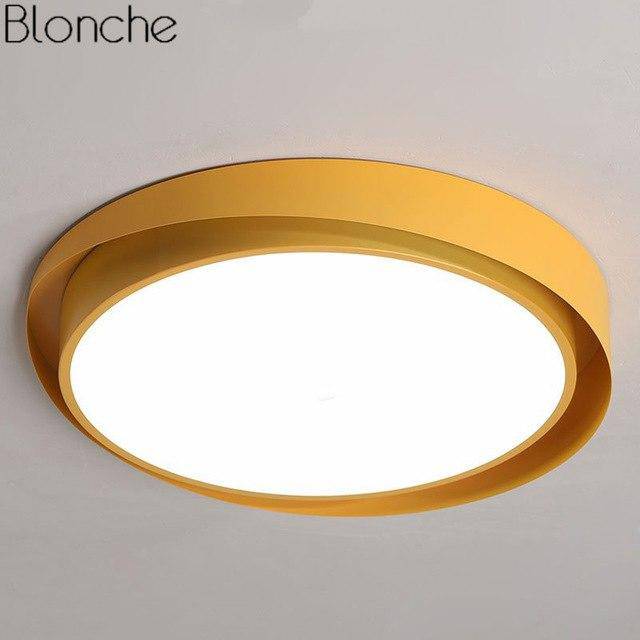 Plafonnier design LED arrondi de couleur Art