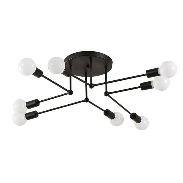Plafonnier en métal rétro avec plusieurs lampes Personality - vue 5 sur 5