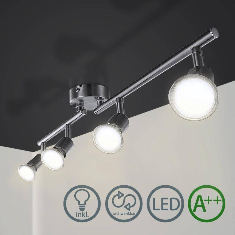Barre à 4 spots LED chromée
