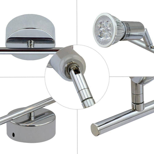 Barre à 4 spots LED chromée - vue 4 sur 7