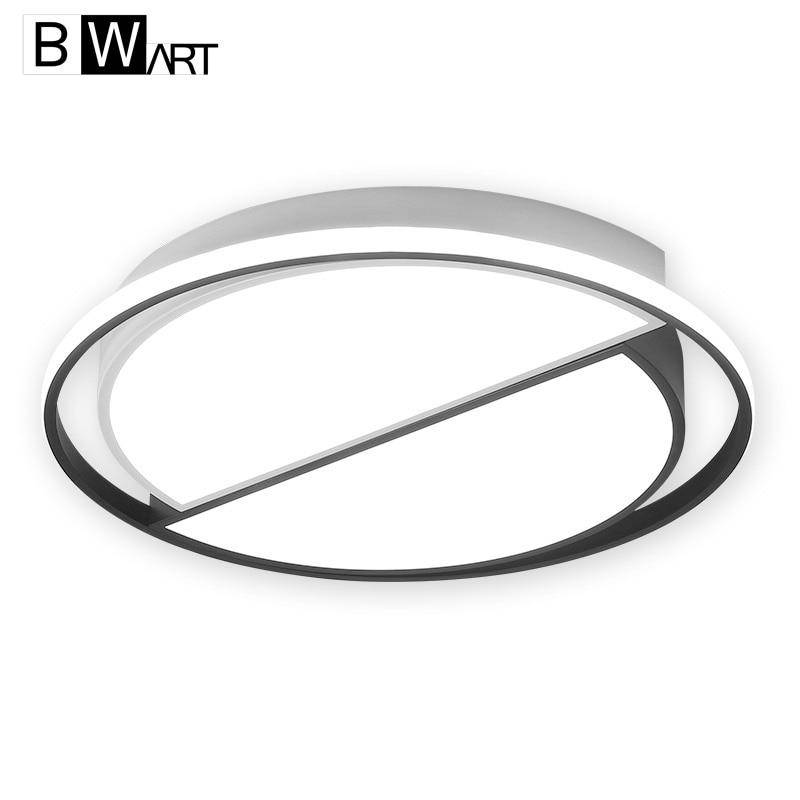 Plafonnier design LED rond encerclé noir et blanc Bwart - vue 7 sur 7