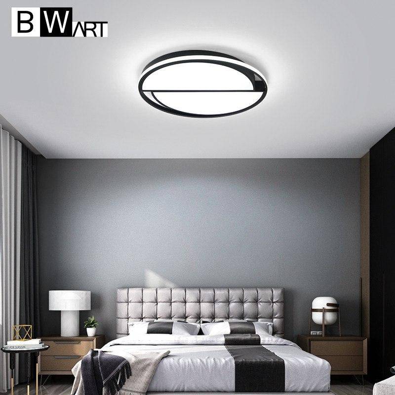 Plafonnier design LED rond encerclé noir et blanc Bwart - vue 2 sur 7