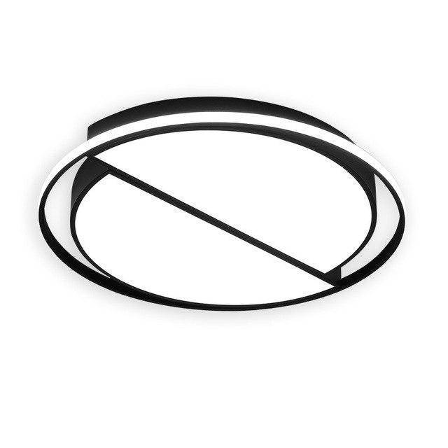 Plafonnier design LED rond encerclé noir et blanc Bwart - vue 5 sur 7