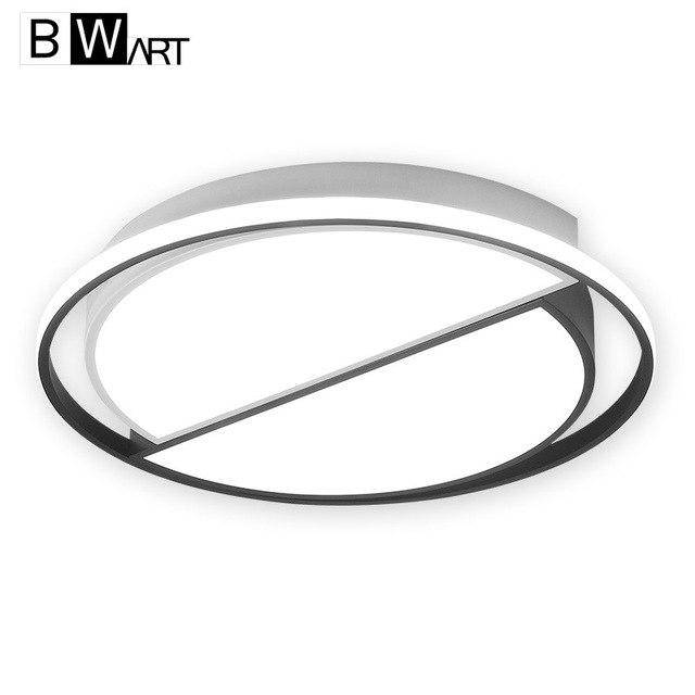Plafonnier design LED rond encerclé noir et blanc Bwart - vue 6 sur 7