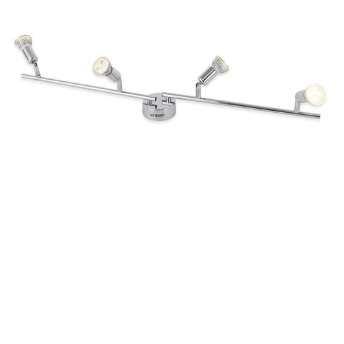 Plafonnier chromé barre à spots LED Indoor