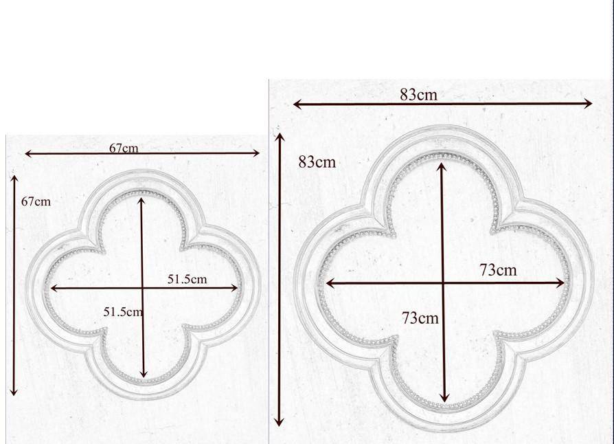 Miroir mural décoratif trèfle à 4 feuilles rétro - vue 10 sur 16