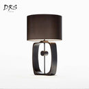 Lampe à poser design LED noire avec abat-jour arrondi Lampara
